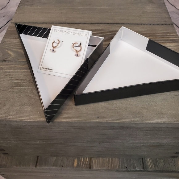 Sterling Forever Evil Eye Earrings NIB - Picture 6 of 7